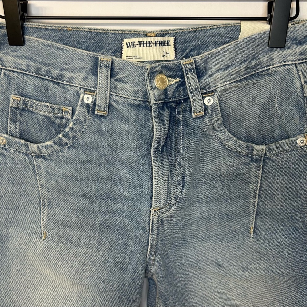 *NWT* Free People We The Free Ghost Town Long Shorts, Size 24, Denim Jeans - Picture 6 of 12